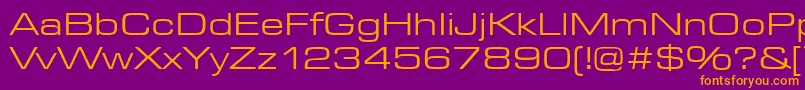 EurostarRegularExtended Font – Orange Fonts on Purple Background