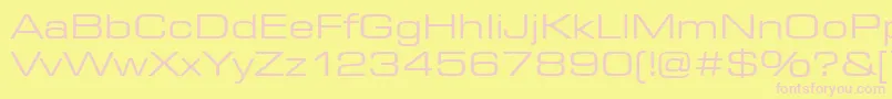 EurostarRegularExtended Font – Pink Fonts on Yellow Background