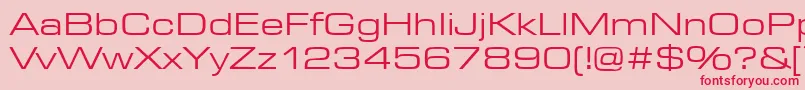 EurostarRegularExtended Font – Red Fonts on Pink Background