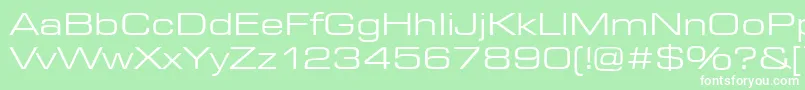 EurostarRegularExtended Font – White Fonts on Green Background