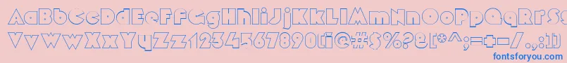 MekonOutline Font – Blue Fonts on Pink Background