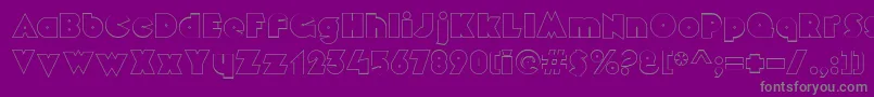MekonOutline Font – Gray Fonts on Purple Background