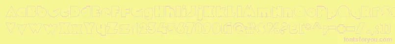 MekonOutline Font – Pink Fonts on Yellow Background