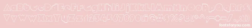 MekonOutline Font – White Fonts on Pink Background