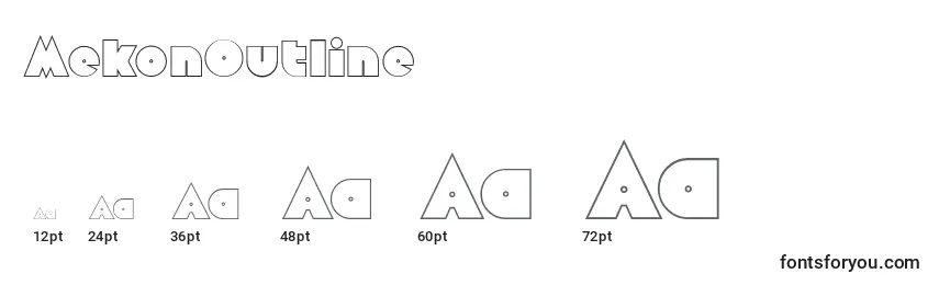 MekonOutline Font Sizes