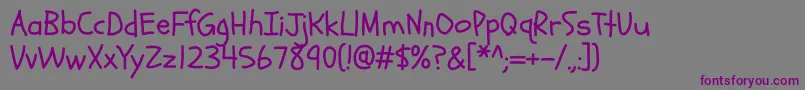 Schoolbell Font – Purple Fonts on Gray Background