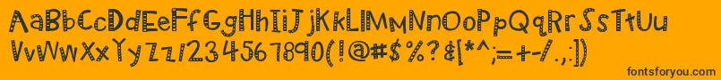 Kbradiowizard Font – Black Fonts on Orange Background