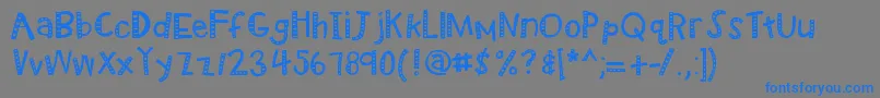 Kbradiowizard Font – Blue Fonts on Gray Background