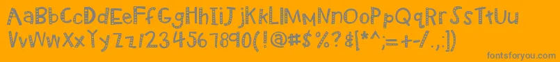 Kbradiowizard Font – Gray Fonts on Orange Background