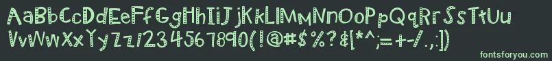 Kbradiowizard Font – Green Fonts on Black Background