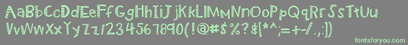 Kbradiowizard-Schriftart – Grüne Schriften auf grauem Hintergrund