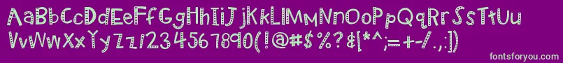 Kbradiowizard-fontti – vihreät fontit violetilla taustalla
