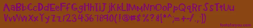 Kbradiowizard-fontti – violetit fontit ruskealla taustalla