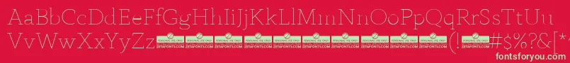 AnaphoraThinTrial Font – Green Fonts on Red Background