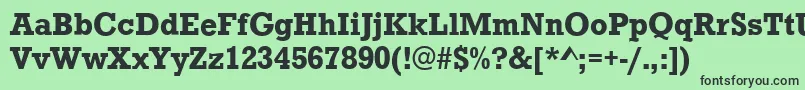 フォントStaffordMedium – 緑の背景に黒い文字