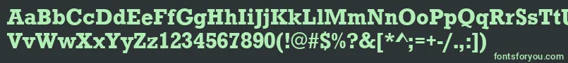 Шрифт StaffordMedium – зелёные шрифты на чёрном фоне