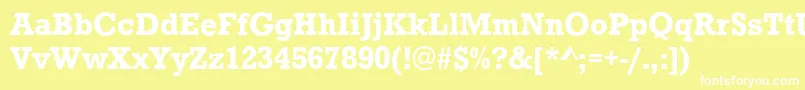 StaffordMedium Font – White Fonts on Yellow Background