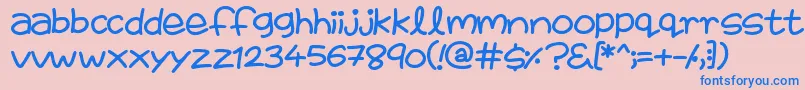 FairiesAreReal Font – Blue Fonts on Pink Background