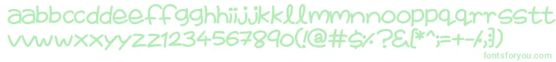 FairiesAreReal Font – Green Fonts on White Background