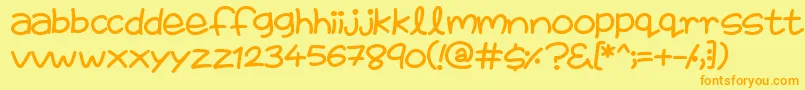 FairiesAreReal Font – Orange Fonts on Yellow Background
