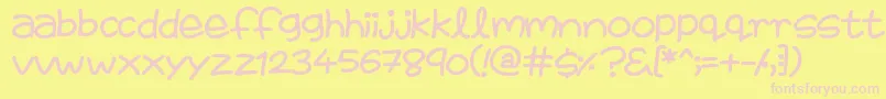 FairiesAreReal Font – Pink Fonts on Yellow Background