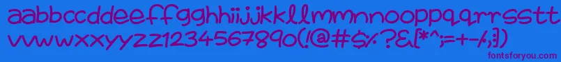 Weitere Informationen zur FairiesAreReal-Schriftart FairiesAreReal-Schriftart – Violette Schriften auf blauem Hintergrund