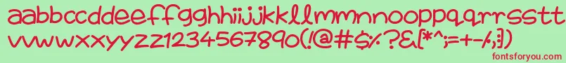 FairiesAreReal Font – Red Fonts on Green Background