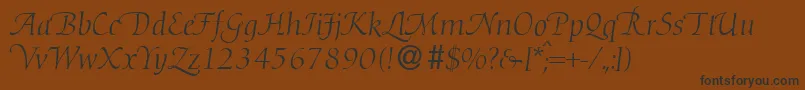 D730RomanSwashRegular Font – Black Fonts on Brown Background