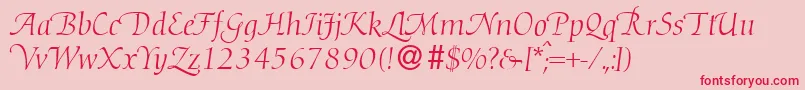 D730RomanSwashRegular Font – Red Fonts on Pink Background