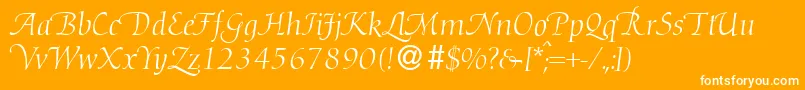 D730RomanSwashRegular Font – White Fonts on Orange Background