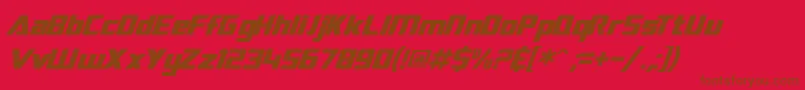 More about SfTransroboticsItalic Font SfTransroboticsItalic Font – Brown Fonts on Red Background