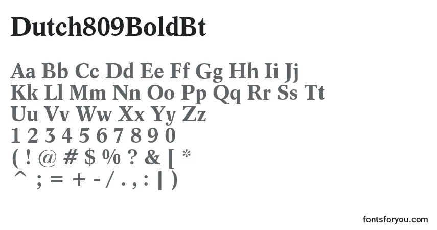 Dutch809BoldBtフォント–アルファベット、数字、特殊文字