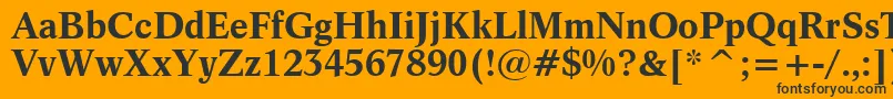 Dutch809BoldBt Font – Black Fonts on Orange Background