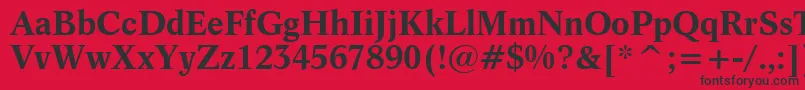 Dutch809BoldBt Font – Black Fonts on Red Background
