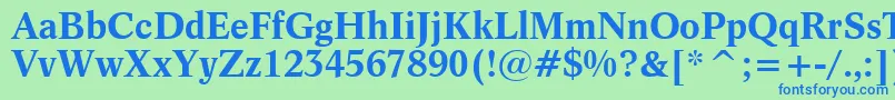 Dutch809BoldBt Font – Blue Fonts on Green Background