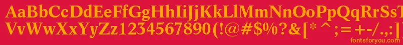 Dutch809BoldBt Font – Orange Fonts on Red Background