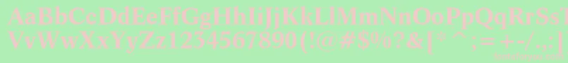 Dutch809BoldBt Font – Pink Fonts on Green Background