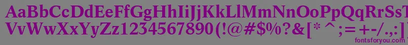 Dutch809BoldBt Font – Purple Fonts on Gray Background