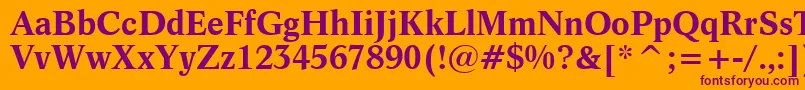 Dutch809BoldBt Font – Purple Fonts on Orange Background