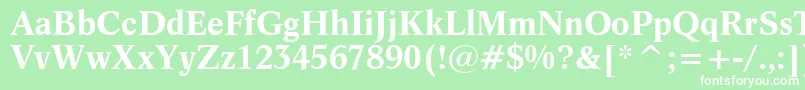 Dutch809BoldBt Font – White Fonts on Green Background