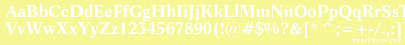 Dutch809BoldBt Font – White Fonts on Yellow Background