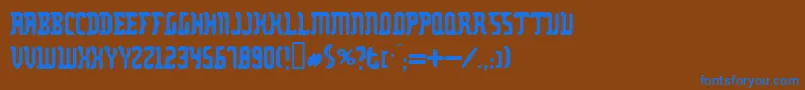 Zodillinstrisstirust Font – Blue Fonts on Brown Background