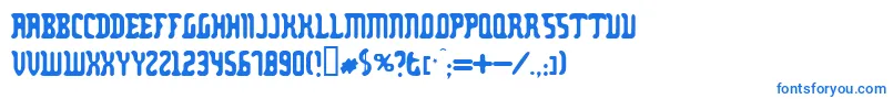 Zodillinstrisstirust Font – Blue Fonts on White Background