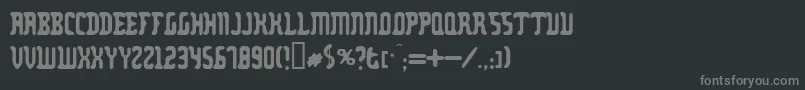 Zodillinstrisstirust Font – Gray Fonts on Black Background