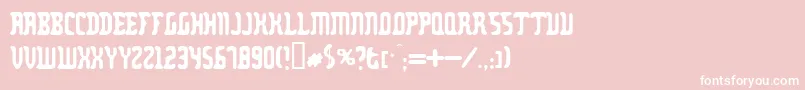 Zodillinstrisstirust Font – White Fonts on Pink Background
