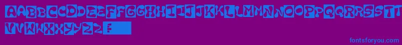 EnDrawnNCut Font – Blue Fonts on Purple Background