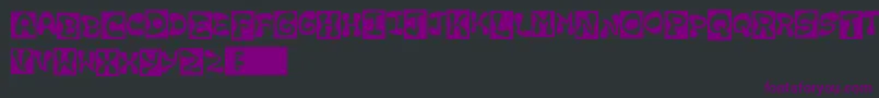 Czcionka EnDrawnNCut – fioletowe czcionki na czarnym tle