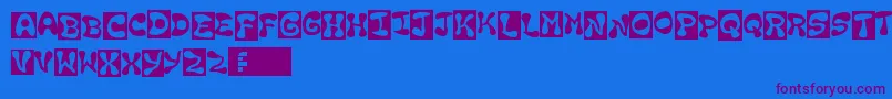 EnDrawnNCut Font – Purple Fonts on Blue Background