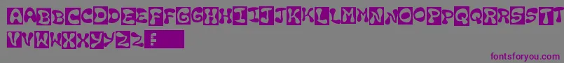 EnDrawnNCut Font – Purple Fonts on Gray Background