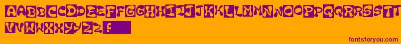 EnDrawnNCut Font – Purple Fonts on Orange Background